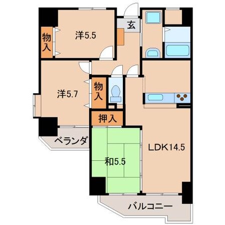 ライオンズマンション和歌山船戸の物件間取画像